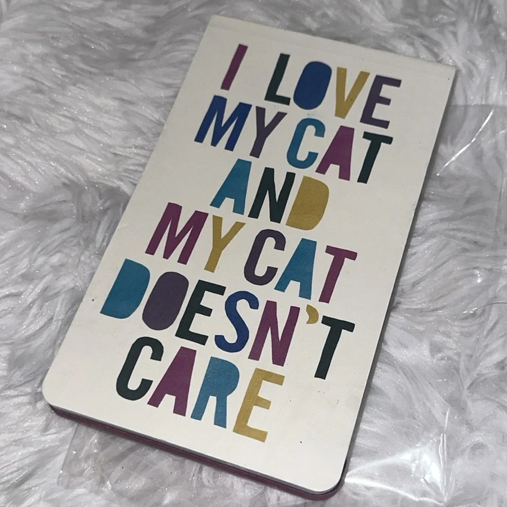 Fringe Notebook I Love My Cat Purse Size Teacher Gift 6” x 4” NEW